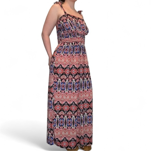 WinWin Vibrant colorful Paisley Maxi Dress size large - Picture 1 of 7
